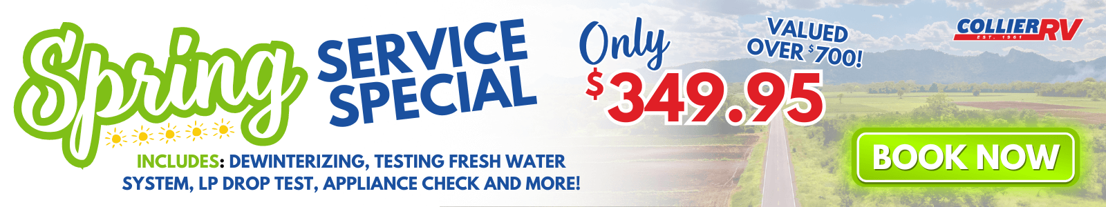 Spring Service Special Only $349.95 at Collier RV